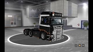 Euro Truck Simulator 2  Scania Rjl + tuning mods