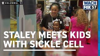 Dawn Staley meets sickle cell patients