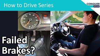 How to stop a car if your brakes fail? Manual and Automatic electric Parking brake tested.