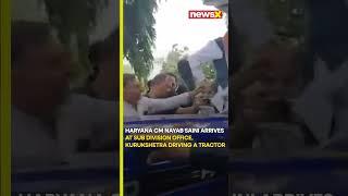 #watch  Nayab Singh Saini Arrives At Sub Division Office in Tractor  NewsX