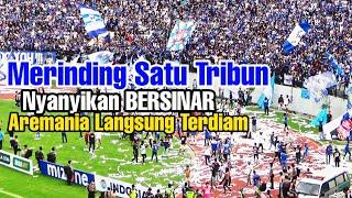 Aremania Terdiam Saat Satu Tribun Nyanyikan Anthem Bersinar