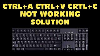 Ctrl+A CTRL+C and CTRL+V Not Working in Windows 1110 3 fix for laptop and computer