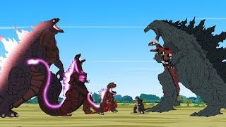 TEAM GODZILLA vs SHIN GODZILLA If Bad BAD BABY SHIN GODZILLA is naughty ?  Godzilla Cartoons