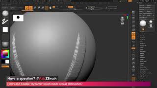 ZBrush 2021 Как отключить режим Dynamic сразу для всех кистей