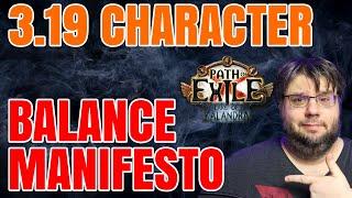 3.19 Balance Manifesto Opinions Path of Exile Lake of Kalandra POE