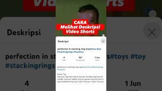 Cara melihat deskripsi video shorts youtube