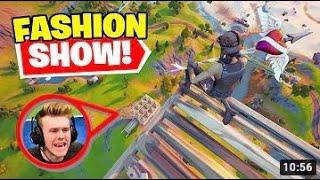 Skybasing Over Fortnite FASHION SHOWS and We Got GRIEFED