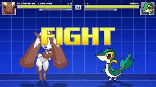 Mugen Vore Battle  Elemntal Loppuny Vs Snivy