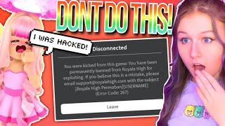 DOING THIS CAN GET YOU BANNED & HACKED IN ROYALE HIGH? DO NOT DO IT ROBLOX Royale High Trading Tea