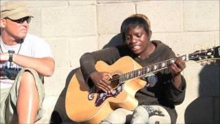 Amazing Venice Beach Homeless Girl on Guitar Voices in the Sand