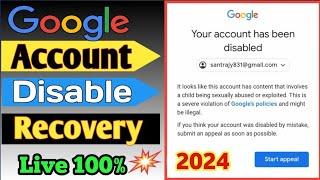 How to Appeal and Recover Disabled Gmail Account  Google Account Disabled