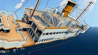 Tour Ship Capsized & Sinks - Stormworks Multiplayer Gameplay