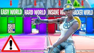 The EXTREME 4 WORLDS CHALLENGE Deathrun Fortnite Creative Mode