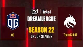 Dota2 - OG vs Team Spirit - Game 2 - DreamLeague Season 22 - Group Stage 2