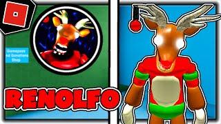 How to get RENOLFO BADGE + RUDOLPH REINDEER MORPHSKIN in FNAF NEW SKIN ROLEPLAY - Roblox