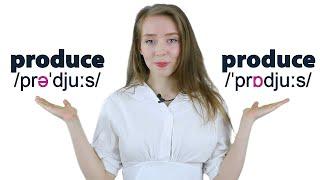 Produce vs Produce  Learn English Heteronyms