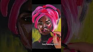 How to paint an African lady  #howtopaint #paintingtutorial #painting  #africanart #africa