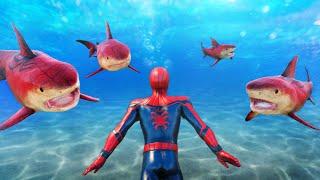 GTA 5 Epic Ragdolls  Spider-Shark vs SPIDERMAN ep.1 Euphoria Physics