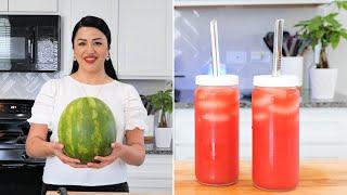 How to make The BEST Fresh Watermelon Juice Step By Step  Views on the road Agua Fresca