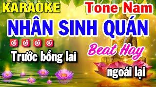 Karaoke Nhân Sinh Quán - Tone Nam Nhạc Hoa Lời Việt  Beat Hay  Huỳnh Lê