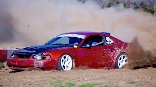 Thrashing a drift Mustang in the dirt