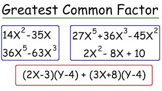 How To Factor The Greatest Common Factor In a Polynomial  Algebra