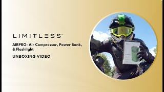 Limitless AirPro Portable Air Compressor Power Bank And Flashlight