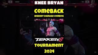 Knee Bryan Comeback Highest Damage Combo In Tekken 8 #shorts #tekken8 #bryan #knee #tekken7 #gaming