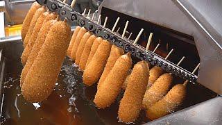 핫도그공장 Mass production Crispy Korean Hot Dogs Making Process - Korean food factory