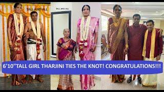 610 Tall Girl Tharjini Ties The Knot Many congratulations to the new couple