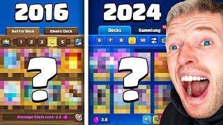 Ich spiele das BESTE DECK aus JEDEM JAHR... 2016 - 2024 mit Friedhof  Clash Royale Deutsch