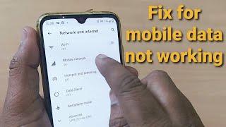 mobile data on but internet not working  how to fix mobile data not working android