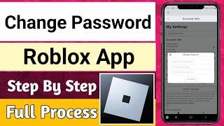 How to Change Account Password in Roblox App  Roblox me account password kaise change kare