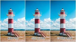 Vivo X80 Pro Vs Samsung Galaxy S22 Ultra Vs iPhone 13 Pro Max  Camera Test