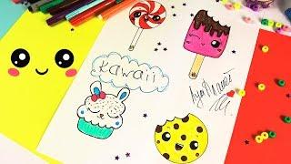 DIY KAWAII drawings  How to draw KAWAII  SWEETS # 2  LoomPlanet