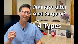 4 types of DRAINAGE after hemorrhoid anal fissure anal fistula surgery.