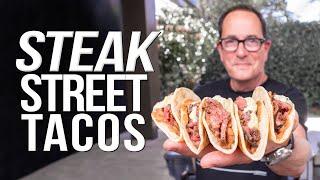 INSANELY EASY YET DELICIOUS STEAK STREET TACOS  SAM THE COOKING GUY