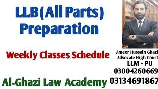 Classes Schedule LLB  all parts