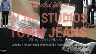 BEST FITTING JEANS for men ACNE STUDIOS Town fit STAY CASH BLACK - Unboxing + Review + Outfit Ideas