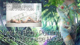 ネイチャーボディペイント@光画社　Nature Body Painting on Japanese Model