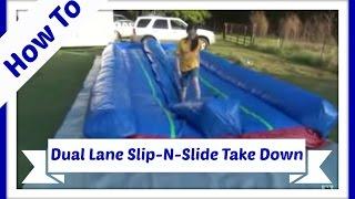 How to roll up a Dual Lane Slip n Slide