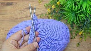 Hızlı ilerleyen ️iki şiş yelek ️hırka şal modeli knitting crochet