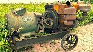 Restoration Damaged Old Samdi D24 Diesel Engine  Restore And Reuse Generator Engine