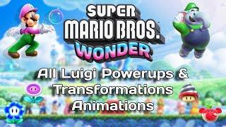 Super Mario Bros. Wonder All Luigi Powerups & Transformations