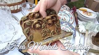 Antique & Vintage Thrifting at Flea Market #84  Haul  Bronze Letter Holder from the 30s?