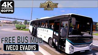 ETS2 NEW FREE IVECO EVADYS BUS WITH TWO DOORS ANIMATION  + DOWNLOAD LINK  V1.38 & V1.39  4K@60fps