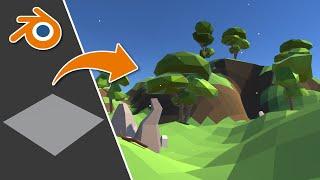 This is the BEST way to make low poly terrain  Blender Tutorial