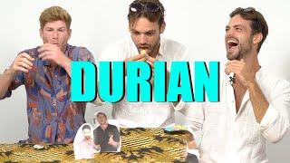 Eating DURIAN PANCAKE for first time best reaction
