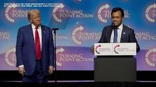 Mid-speech Donald Trump invites Vivek Ramaswamy to rally stage in Las Vegas