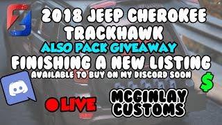 giveaway  FINISHING A NEW LISTING  2018 JEEP CHEROKEE TRACKHAWK  NON ELS  ZMODELER 3